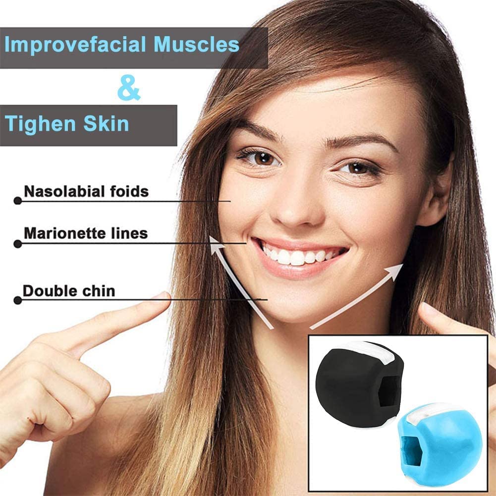 Jawline Exerciser Jawline Shaper | Premium Jaw Exerciser Tool for Double Chin Reduction & Facial Muscle Toning | Food-Grade Silicone | Jawline Training & Mewing Exercise | Suitable for Men & Women