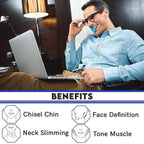 Jawline Exerciser Jawline Shaper | Premium Jaw Exerciser Tool for Double Chin Reduction & Facial Muscle Toning | Food-Grade Silicone | Jawline Training & Mewing Exercise | Suitable for Men & Women